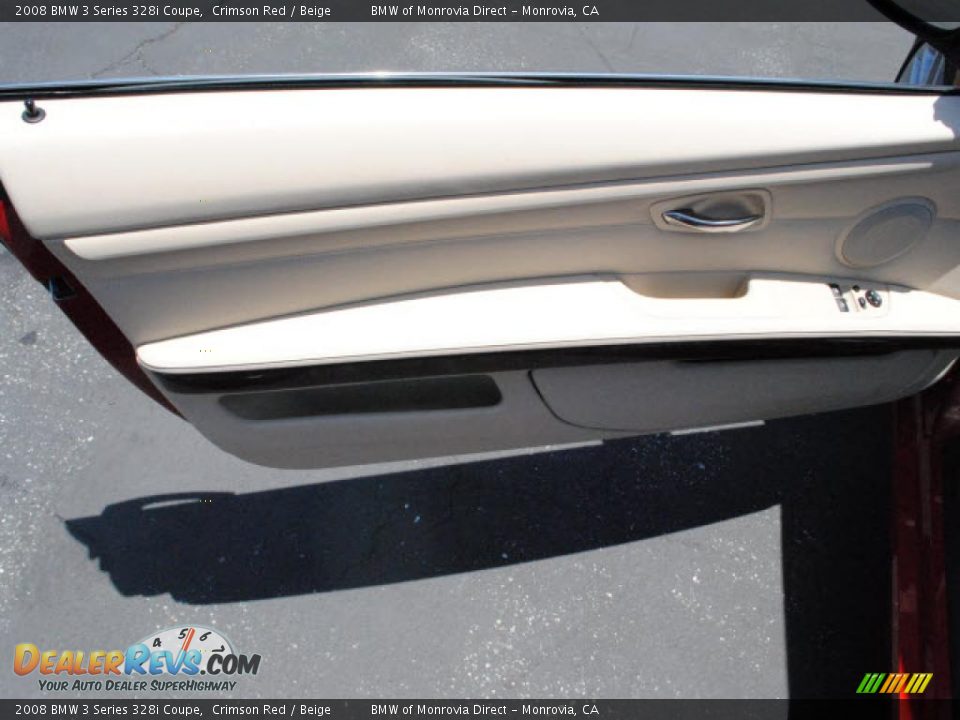 2008 BMW 3 Series 328i Coupe Crimson Red / Beige Photo #14
