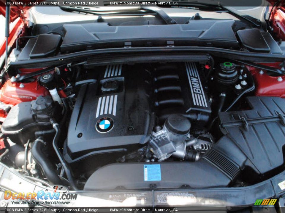 2008 BMW 3 Series 328i Coupe Crimson Red / Beige Photo #16