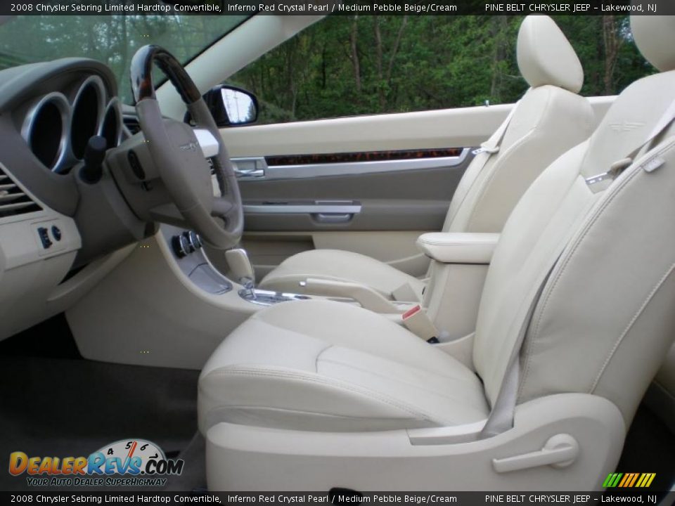 2008 Chrysler Sebring Limited Hardtop Convertible Inferno Red Crystal Pearl / Medium Pebble Beige/Cream Photo #14