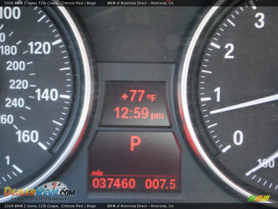 2008 BMW 3 Series 328i Coupe Crimson Red / Beige Photo #17