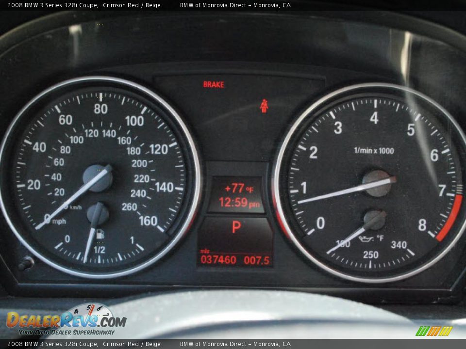 2008 BMW 3 Series 328i Coupe Crimson Red / Beige Photo #18