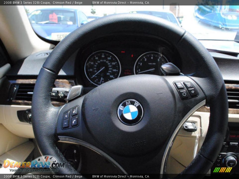 2008 BMW 3 Series 328i Coupe Crimson Red / Beige Photo #19
