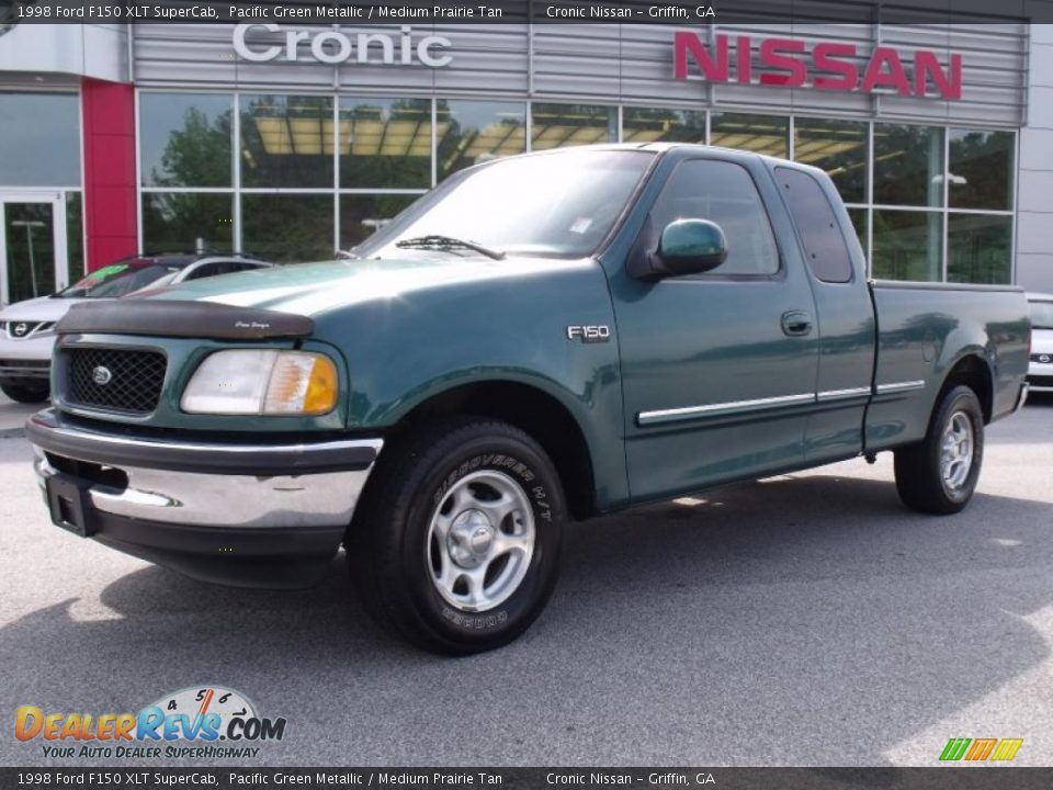 1998 Ford F150 XLT SuperCab Pacific Green Metallic / Medium Prairie Tan Photo #1