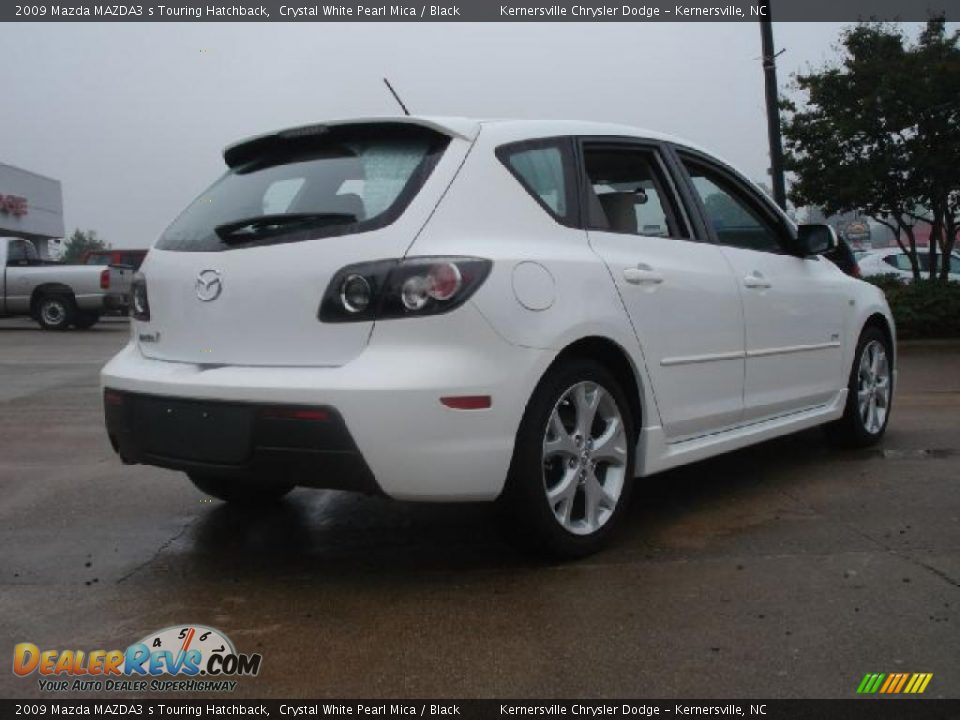 2009 Mazda MAZDA3 s Touring Hatchback Crystal White Pearl Mica / Black Photo #3
