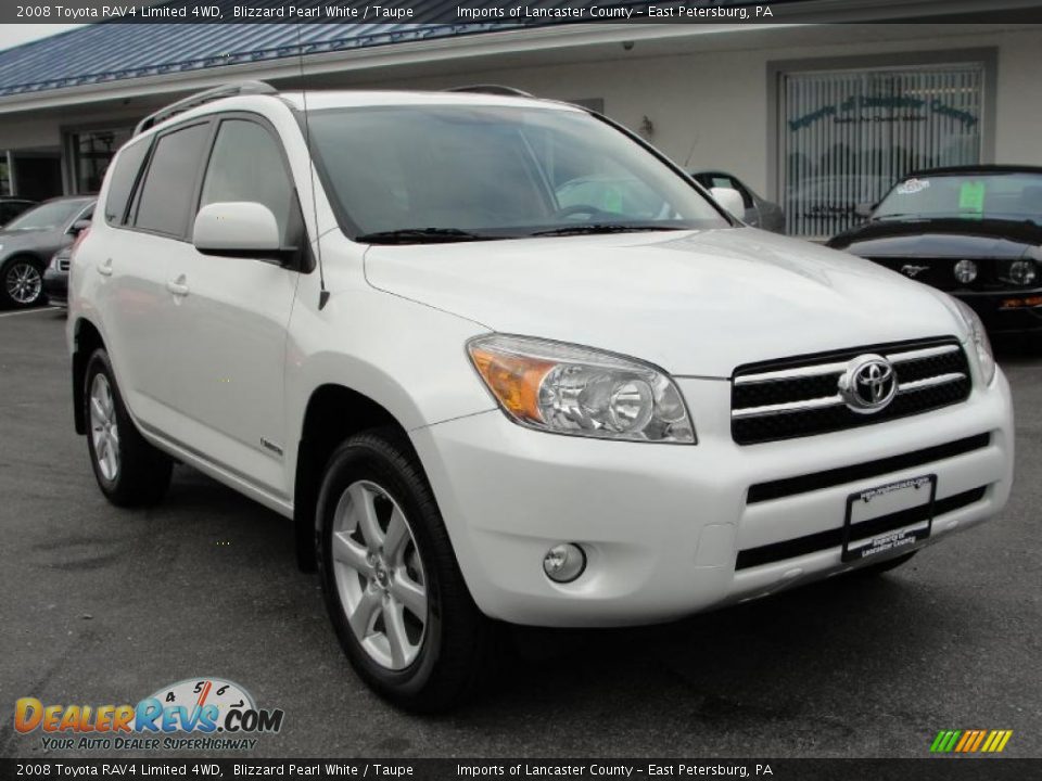 2008 Toyota RAV4 Limited 4WD Blizzard Pearl White / Taupe Photo #1