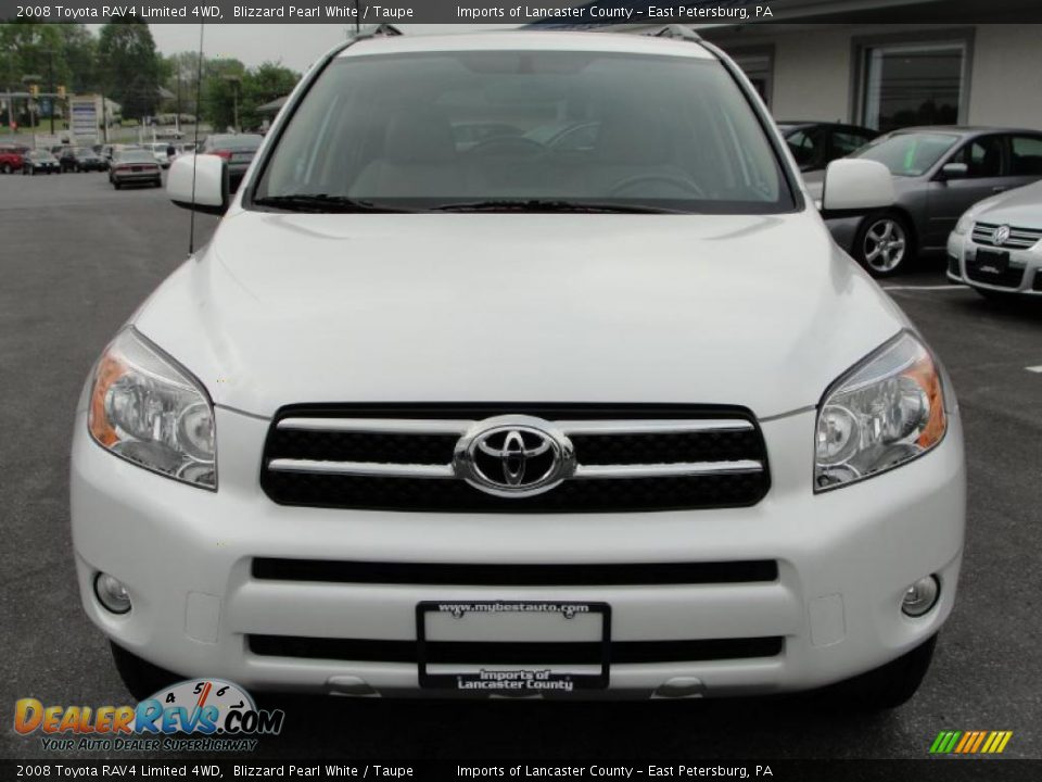 2008 Toyota RAV4 Limited 4WD Blizzard Pearl White / Taupe Photo #2