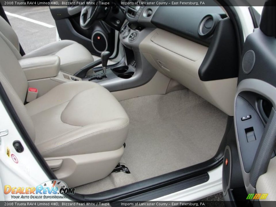 2008 Toyota RAV4 Limited 4WD Blizzard Pearl White / Taupe Photo #11