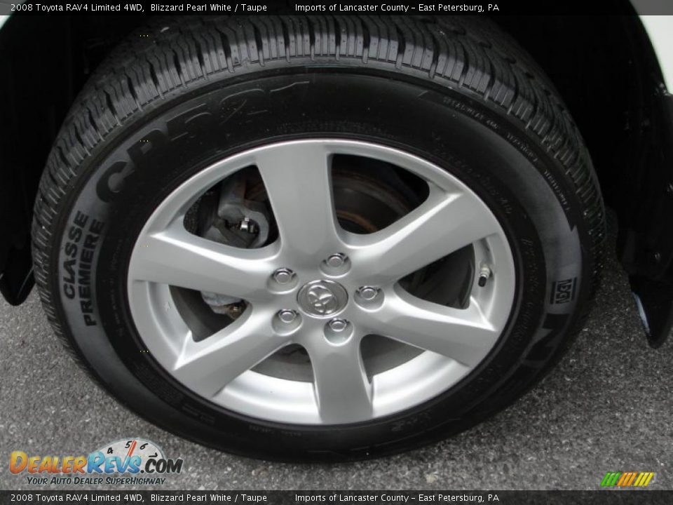 2008 Toyota RAV4 Limited 4WD Blizzard Pearl White / Taupe Photo #14