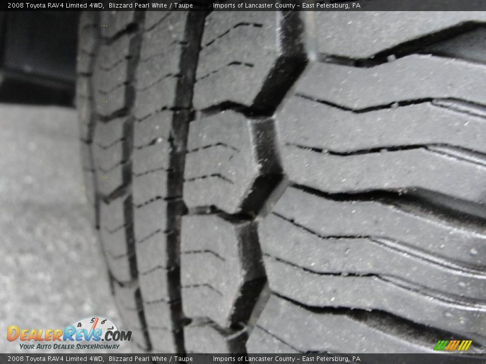 2008 Toyota RAV4 Limited 4WD Blizzard Pearl White / Taupe Photo #15