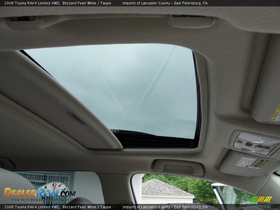2008 Toyota RAV4 Limited 4WD Blizzard Pearl White / Taupe Photo #17