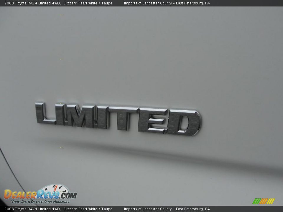 2008 Toyota RAV4 Limited 4WD Blizzard Pearl White / Taupe Photo #23
