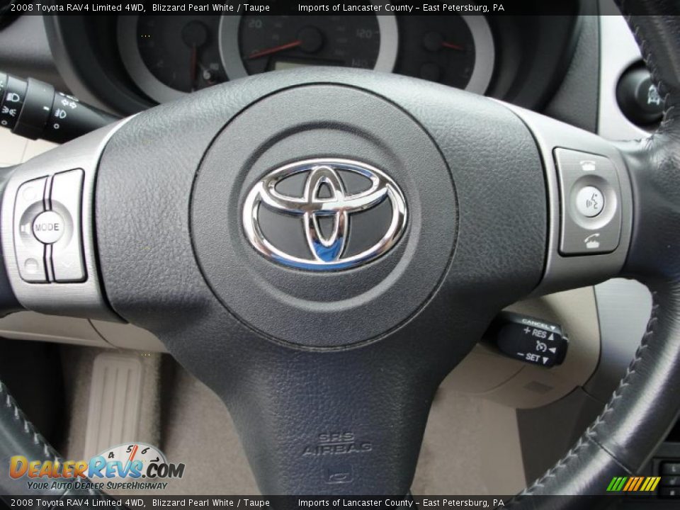 2008 Toyota RAV4 Limited 4WD Blizzard Pearl White / Taupe Photo #24