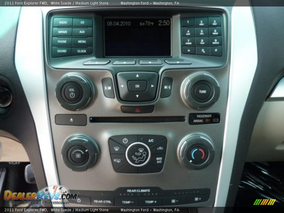 2011 Ford Explorer FWD White Suede / Medium Light Stone Photo #18