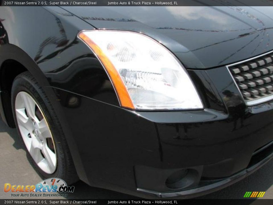 2007 Nissan Sentra 2.0 S Super Black / Charcoal/Steel Photo #2
