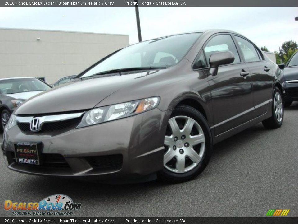 2010 Honda Civic LX Sedan Urban Titanium Metallic / Gray Photo #1