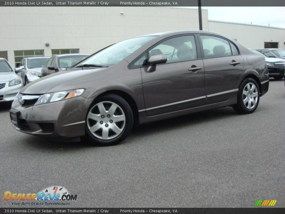 2010 Honda Civic LX Sedan Urban Titanium Metallic / Gray Photo #2