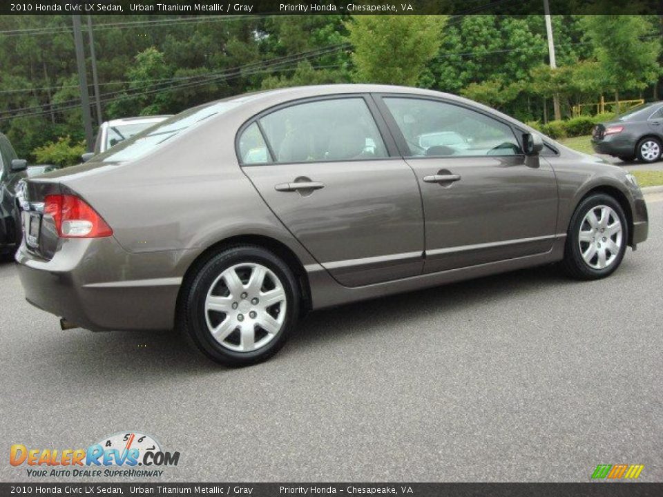 2010 Honda Civic LX Sedan Urban Titanium Metallic / Gray Photo #4