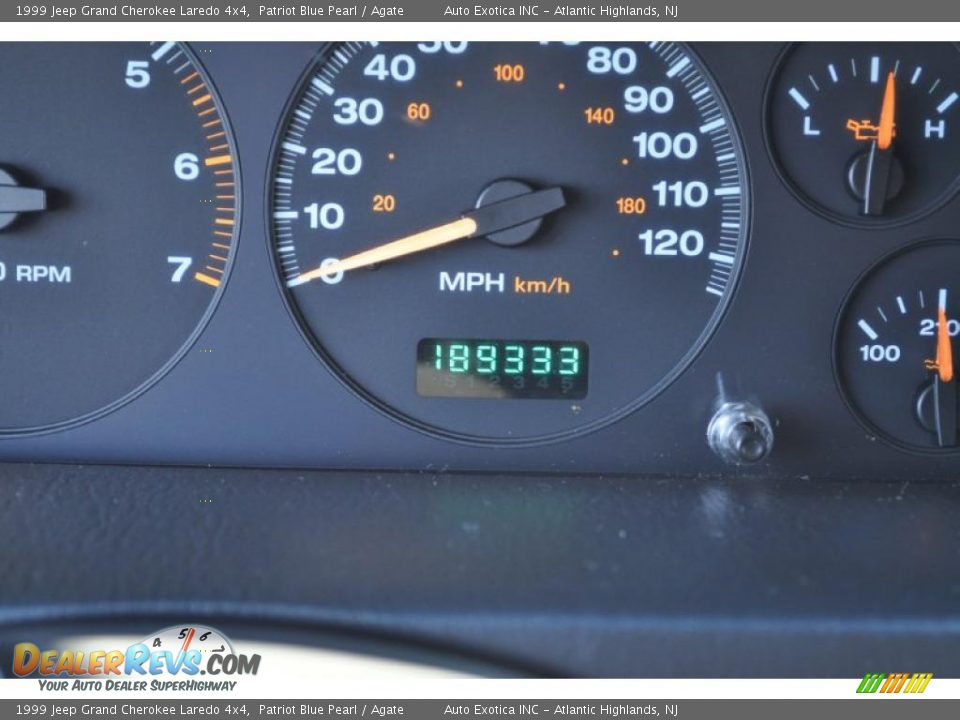 1999 Jeep Grand Cherokee Laredo 4x4 Patriot Blue Pearl / Agate Photo #12