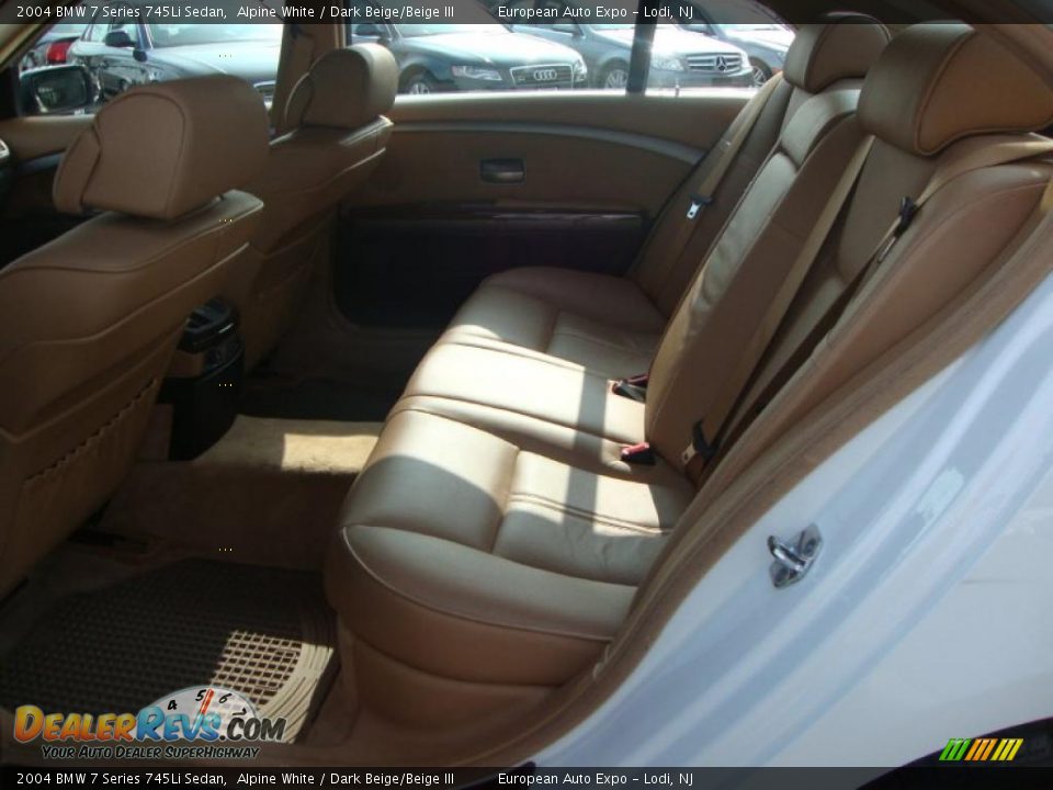 2004 BMW 7 Series 745Li Sedan Alpine White / Dark Beige/Beige III Photo #12