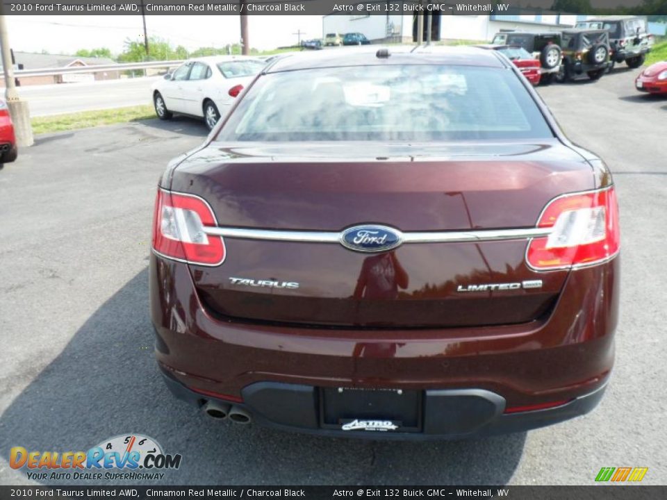 2010 Ford Taurus Limited AWD Cinnamon Red Metallic / Charcoal Black Photo #6