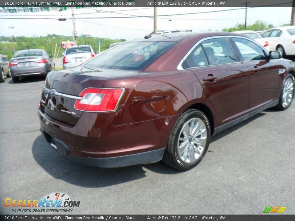 2010 Ford Taurus Limited AWD Cinnamon Red Metallic / Charcoal Black Photo #7