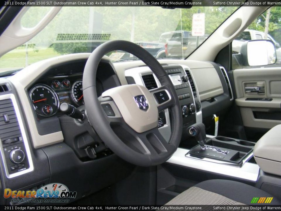 2011 Dodge Ram 1500 SLT Outdoorsman Crew Cab 4x4 Hunter Green Pearl / Dark Slate Gray/Medium Graystone Photo #6