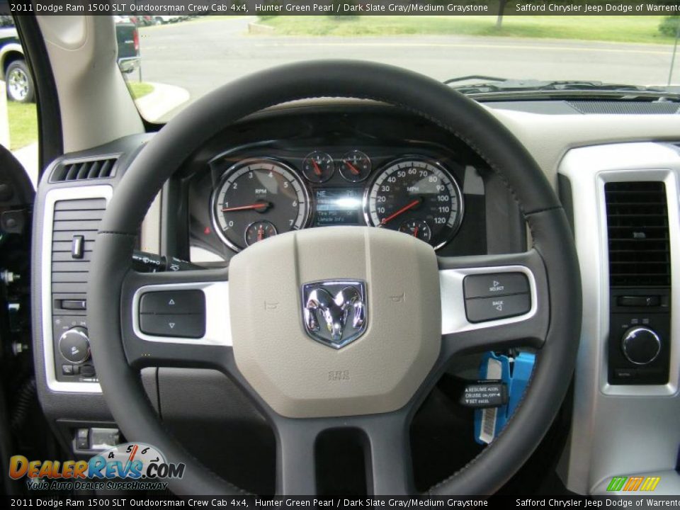 2011 Dodge Ram 1500 SLT Outdoorsman Crew Cab 4x4 Hunter Green Pearl / Dark Slate Gray/Medium Graystone Photo #9