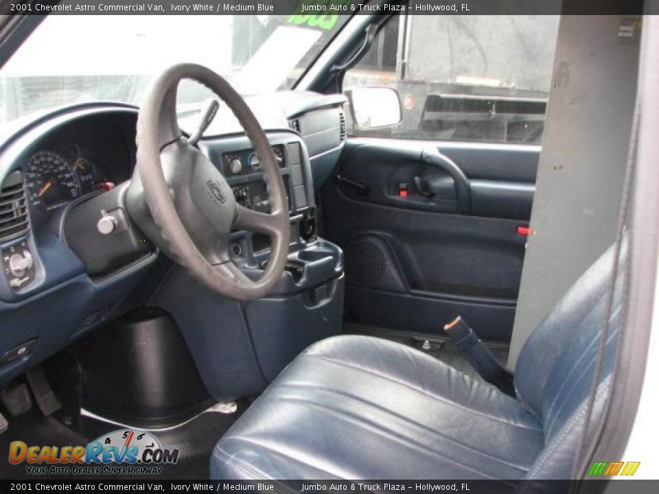 2001 Chevrolet Astro Commercial Van Ivory White / Medium Blue Photo #14