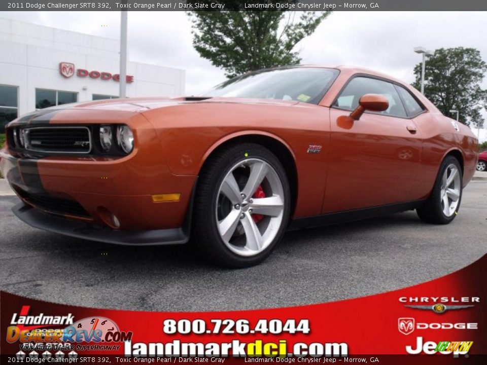 2011 Dodge Challenger SRT8 392 Toxic Orange Pearl / Dark Slate Gray Photo #1