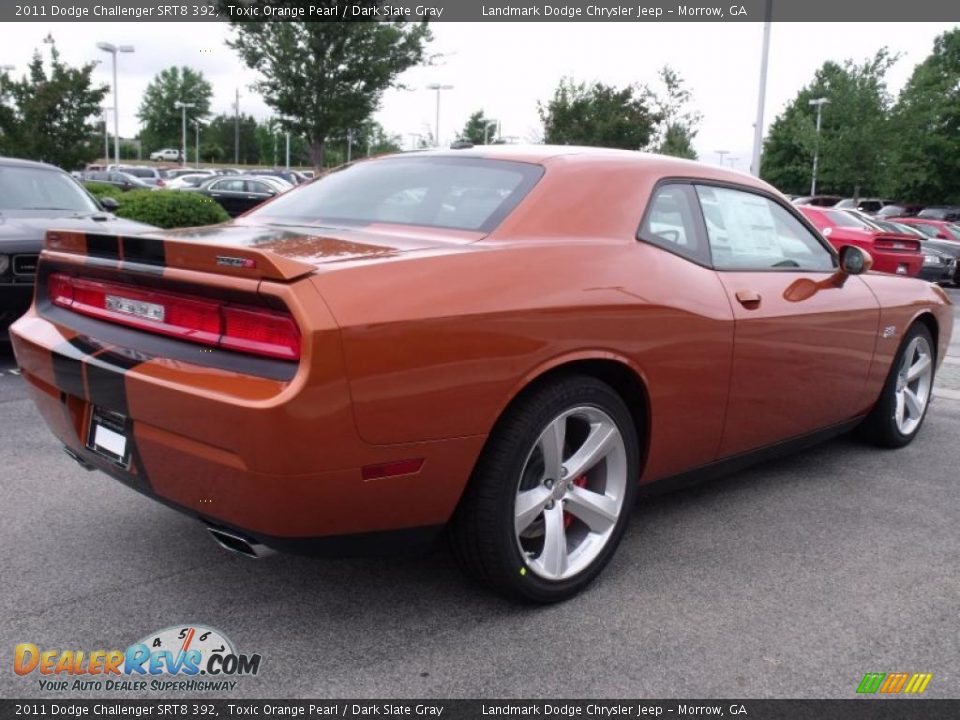 2011 Dodge Challenger SRT8 392 Toxic Orange Pearl / Dark Slate Gray Photo #3