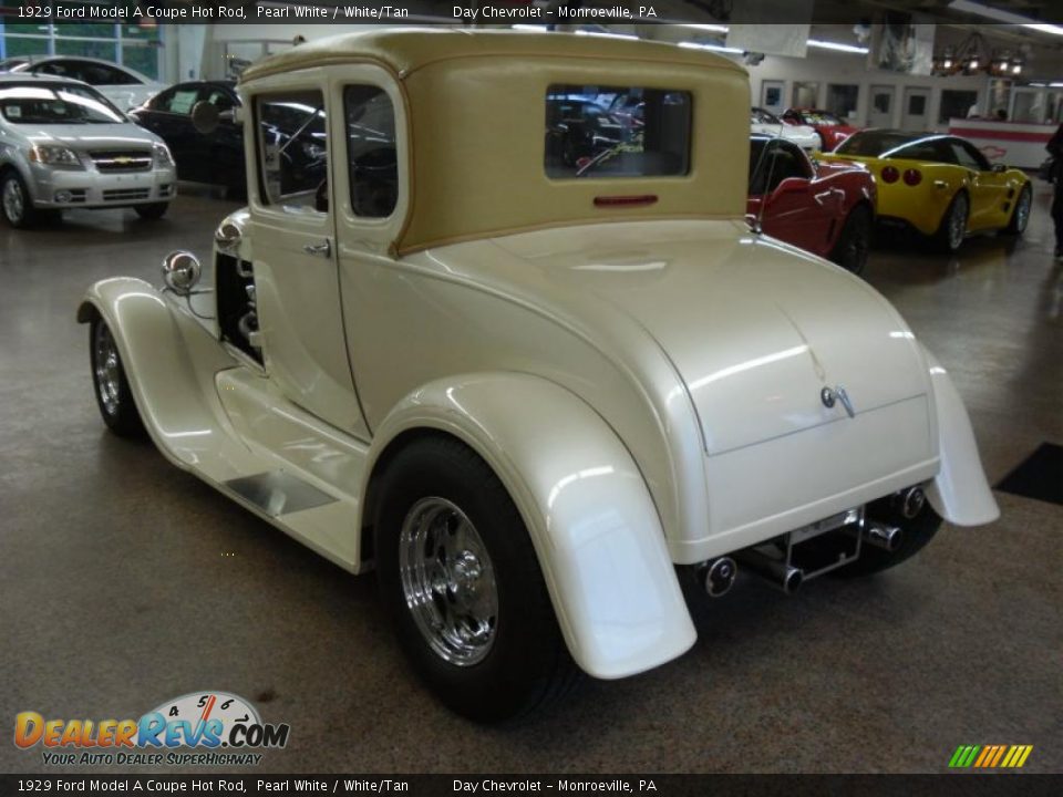 Pearl White 1929 Ford Model A Coupe Hot Rod Photo #7