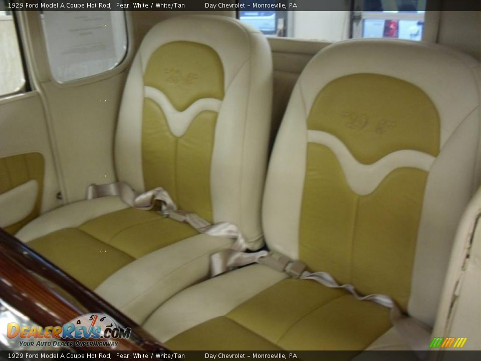 White/Tan Interior - 1929 Ford Model A Coupe Hot Rod Photo #9