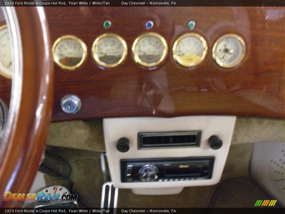 White/Tan Interior - 1929 Ford Model A Coupe Hot Rod Photo #14