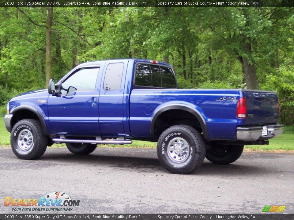 Sonic Blue Metallic 2003 Ford F350 Super Duty XLT SuperCab 4x4 Photo #6