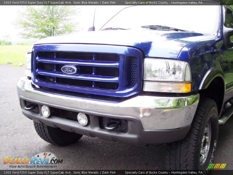 2003 Ford F350 Super Duty XLT SuperCab 4x4 Sonic Blue Metallic / Dark Flint Photo #18