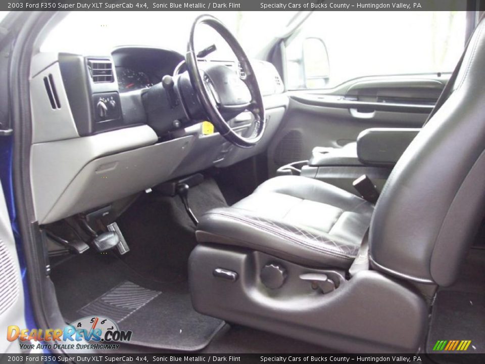 Dark Flint Interior - 2003 Ford F350 Super Duty XLT SuperCab 4x4 Photo #30