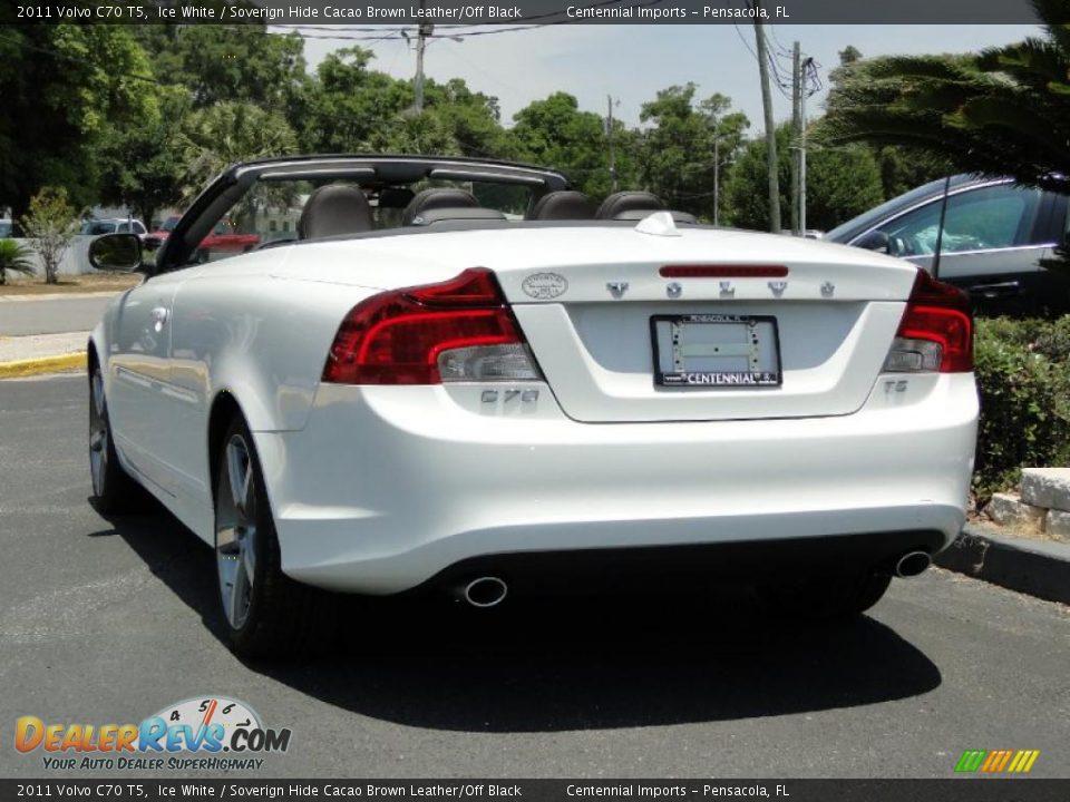 2011 Volvo C70 T5 Ice White / Soverign Hide Cacao Brown Leather/Off Black Photo #13