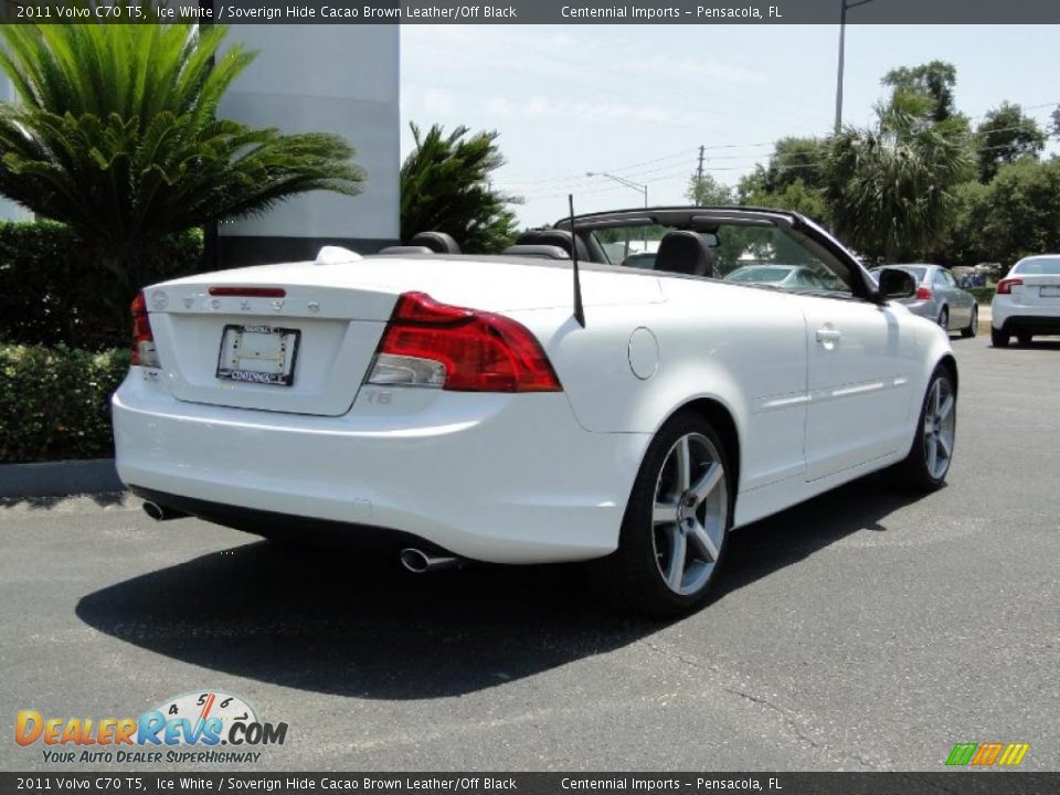 2011 Volvo C70 T5 Ice White / Soverign Hide Cacao Brown Leather/Off Black Photo #14