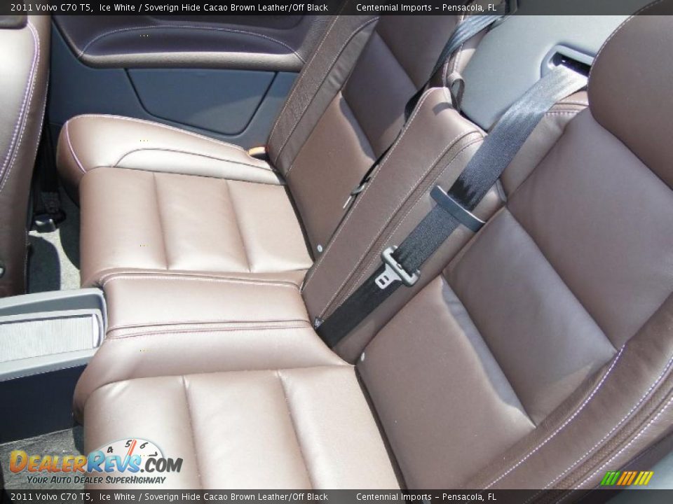 2011 Volvo C70 T5 Ice White / Soverign Hide Cacao Brown Leather/Off Black Photo #19