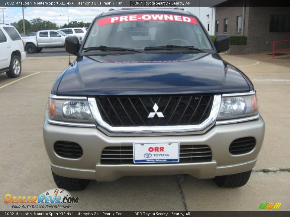 2002 Mitsubishi Montero Sport XLS 4x4 Memphis Blue Pearl / Tan Photo #2