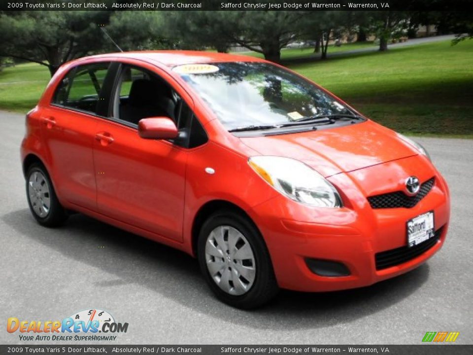2009 Toyota Yaris 5 Door Liftback Absolutely Red / Dark Charcoal Photo #2