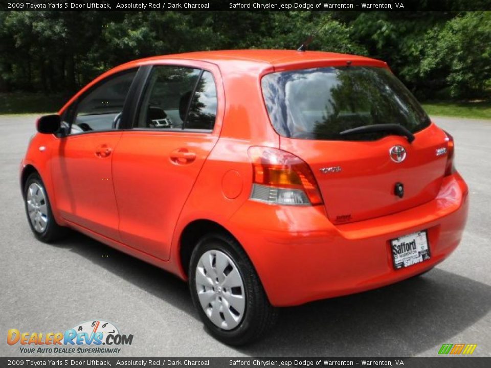 2009 Toyota Yaris 5 Door Liftback Absolutely Red / Dark Charcoal Photo #4