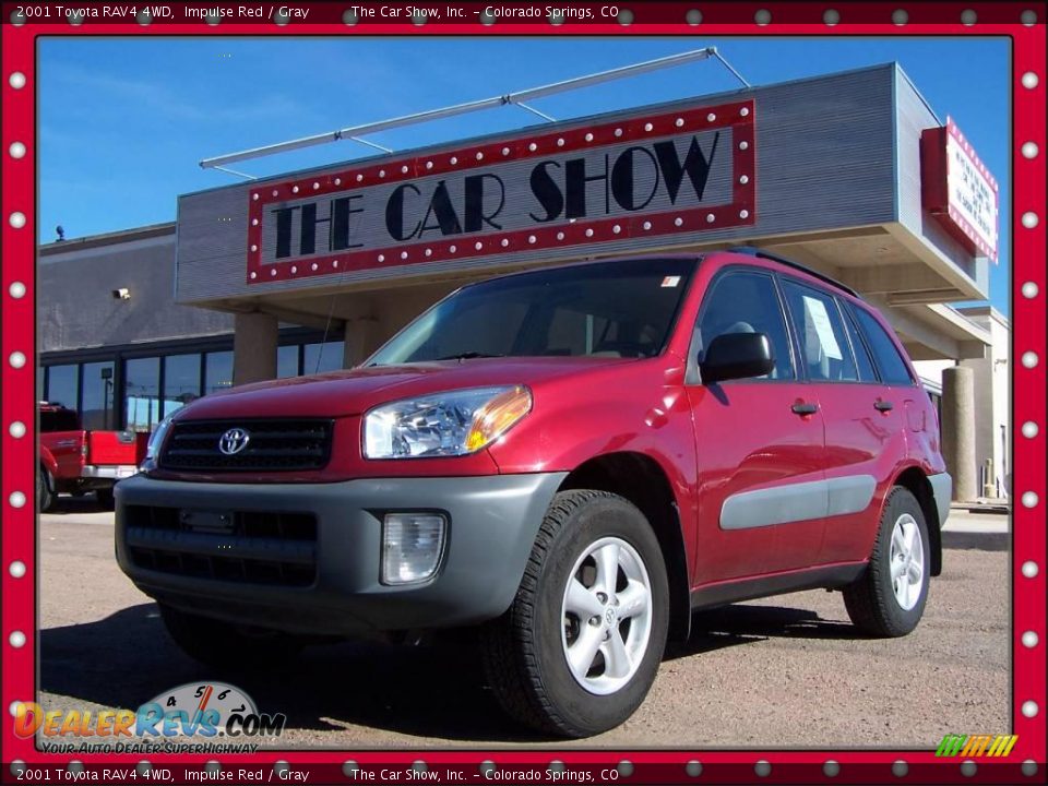 2001 Toyota RAV4 4WD Impulse Red / Gray Photo #1