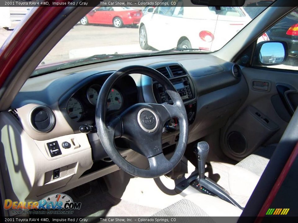 2001 Toyota RAV4 4WD Impulse Red / Gray Photo #7