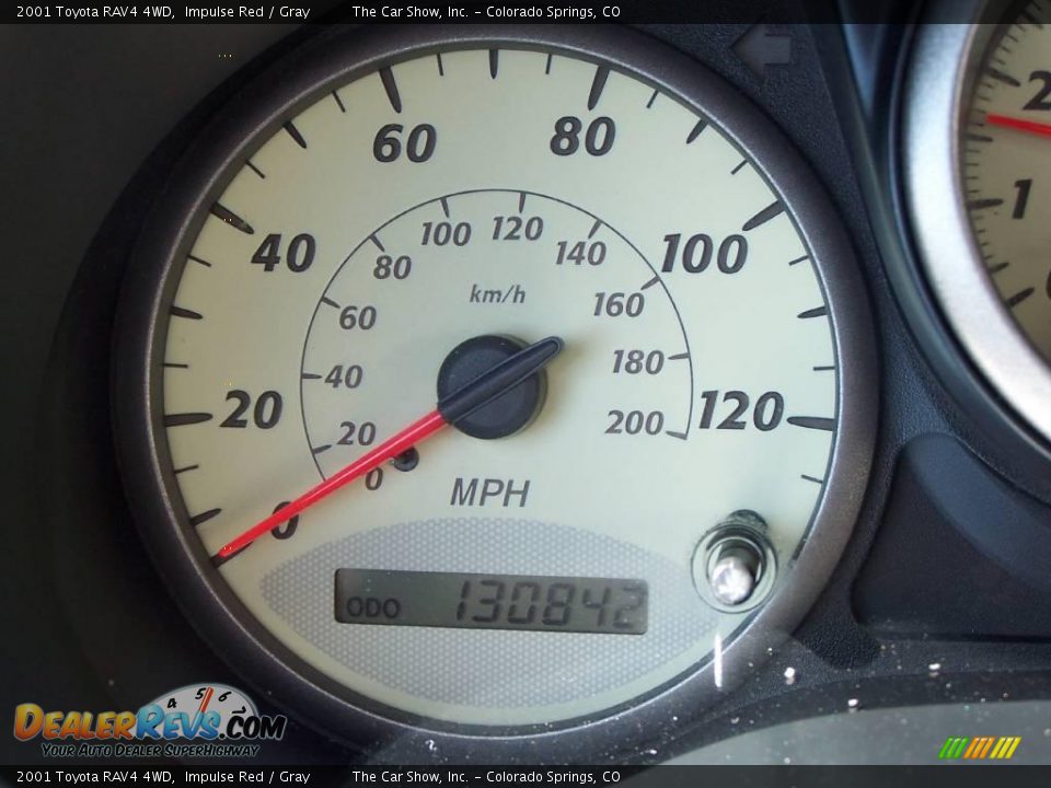 2001 Toyota RAV4 4WD Impulse Red / Gray Photo #9