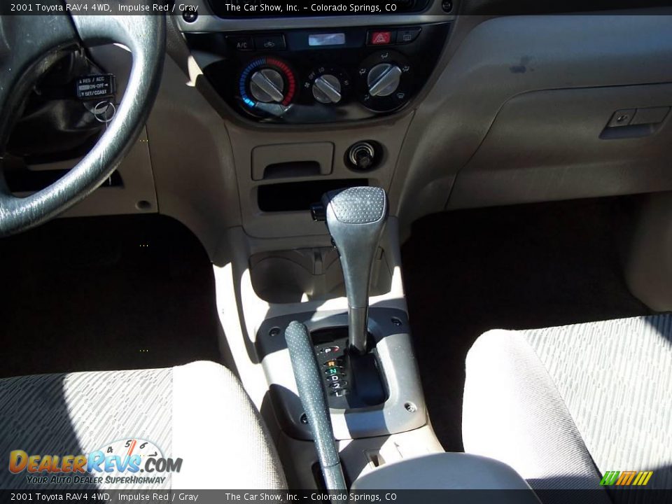 2001 Toyota RAV4 4WD Impulse Red / Gray Photo #11