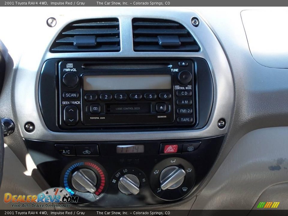 2001 Toyota RAV4 4WD Impulse Red / Gray Photo #12