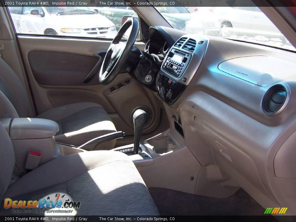 2001 Toyota RAV4 4WD Impulse Red / Gray Photo #13