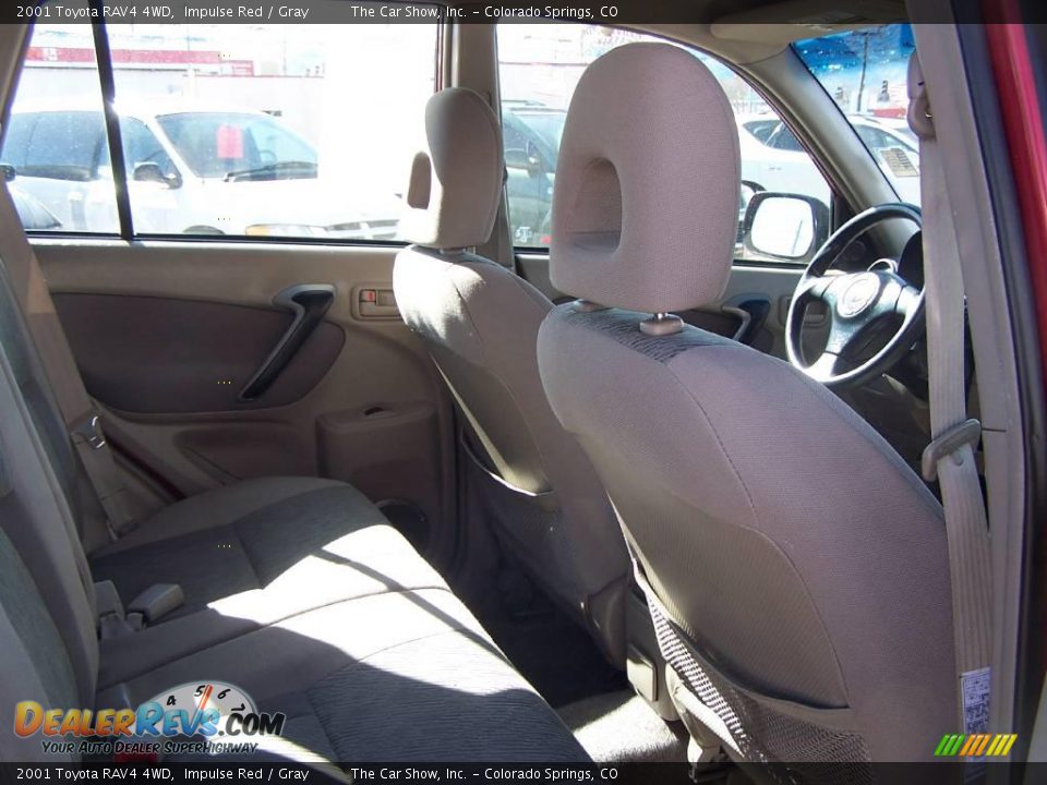 2001 Toyota RAV4 4WD Impulse Red / Gray Photo #14