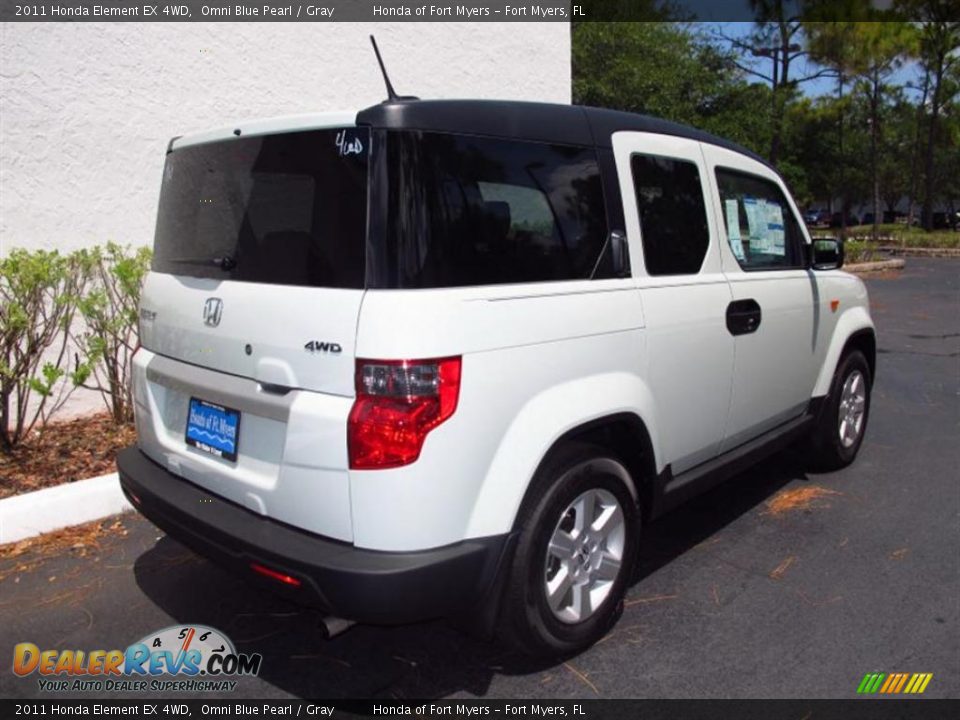 2011 Honda Element EX 4WD Omni Blue Pearl / Gray Photo #3